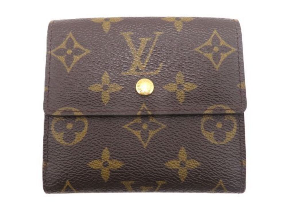 LOUIS VUITTON Bag Portefeuille Elise Wallet Accessories Tri fold Canvas Brown